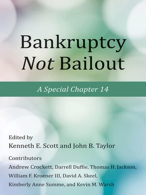 cover image of Bankruptcy Not Bailout